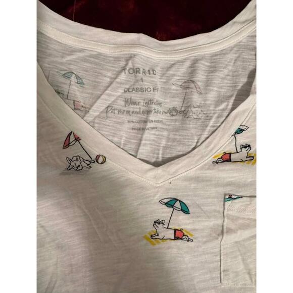 Cute Torrid Dogs Tanning Shirt - Women's 1XL - Picture 3 of 3